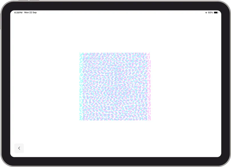 A visual therapy exercise in Eyeli on a tablet